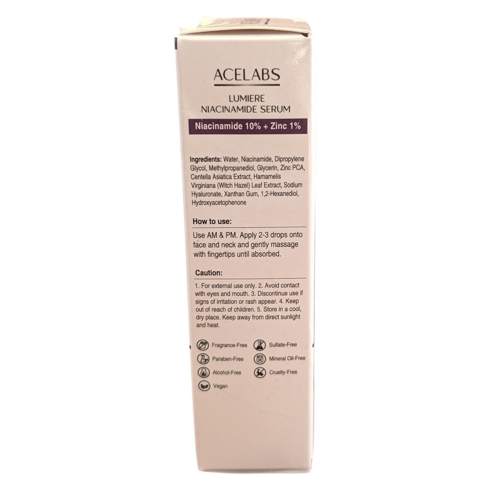 ACELABS Lumiere Niacinamide Serum 1.01 fl oz EXP 11/26 Skin Care‎